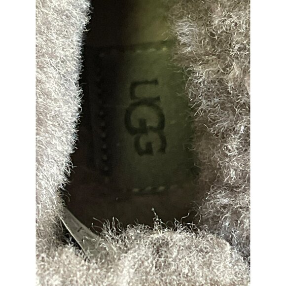 NEW UGG Black Suede Ansley Parc Fur Platform Winter Slip on Boot Size 7 - Picture 6 of 11